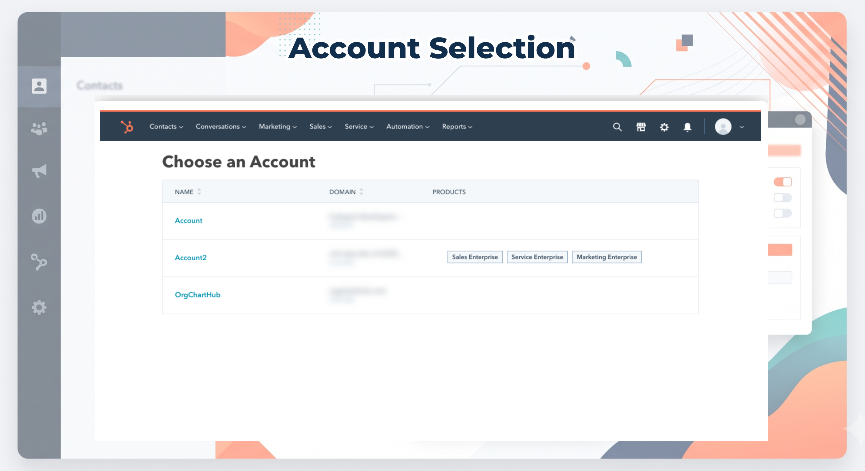 Select HubSpot account during install